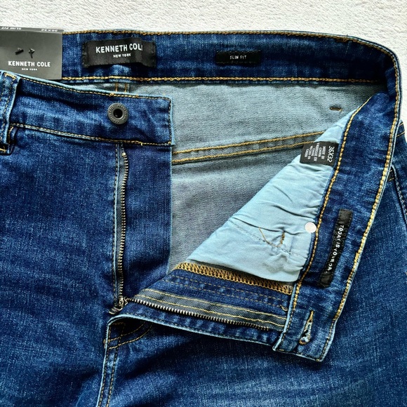 KENNETH COLE JEANS Men's Slim Fit Stretch Blue Jeans--36x32 - Picture 6 of 16